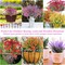 18 Bundles Artificial Flowers for Outdoors – UV Resistant Realistic Fake Flowers with Faux Lavender Plants – Weatherproof Plastic Greenery for Garden, Patio, Porch & Window Box – Bulk Faux Spring/Summer Floral Decor for Hanging Planters